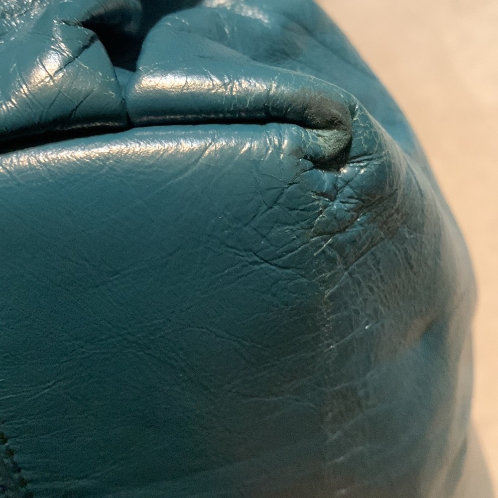 Large Marc Jacobs - Teal Color Leather Purse Hand/Shoulder Bag - Picture 8 of 15